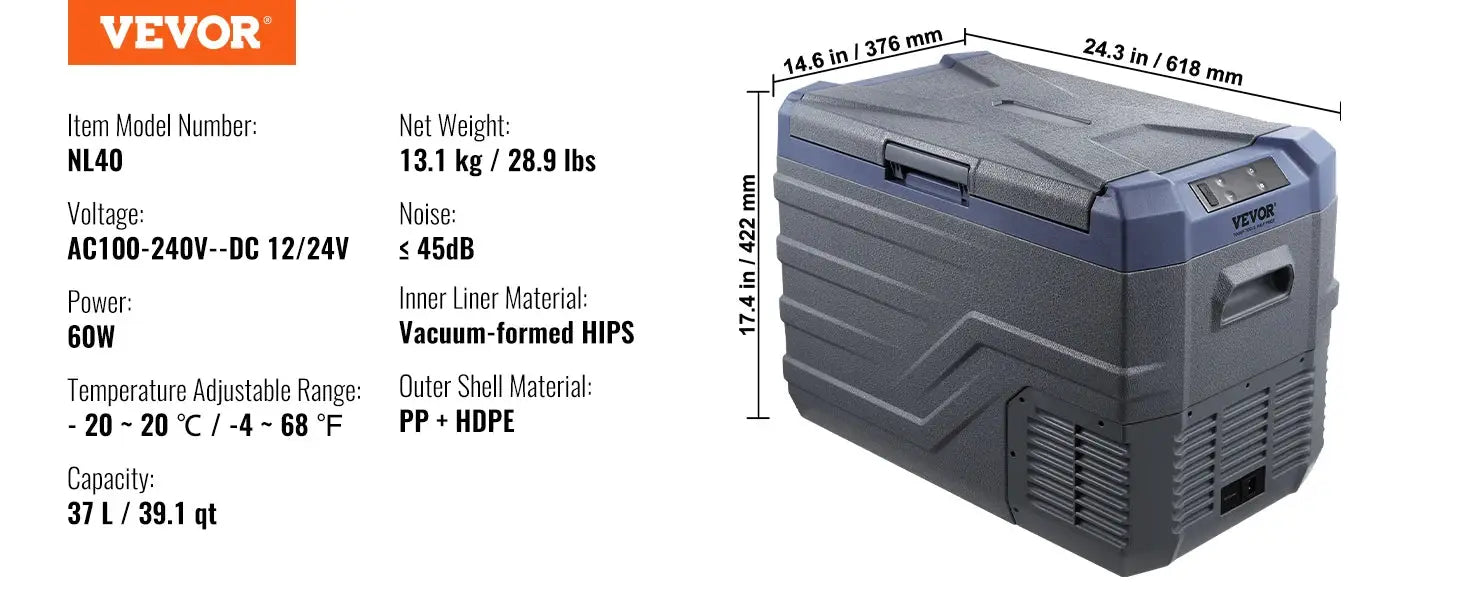SucceBuy 8L to 75L Car Refrigerator Fridge Portable Icebox Single&Dual Zone w/Blue Tooth Temp Adjustable for Outdoor Camping RV by Beastly Survival Outlet