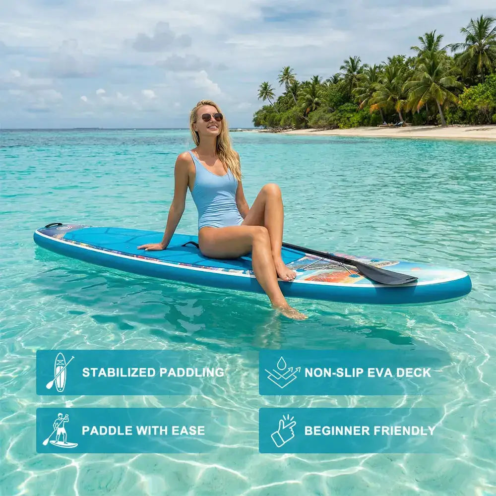 InnoExpo Stand Up Paddle Board Inflatable Surfboard Surf Sup Board Non-Slip Water Sport Paddleboard with Accessories by Beastly Survival Outlet