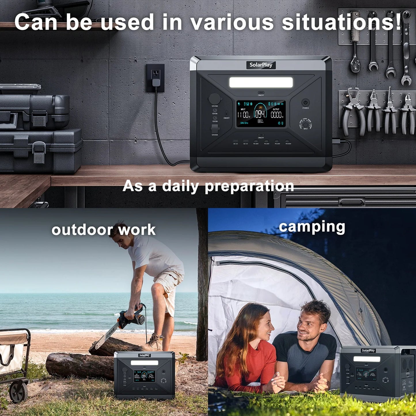 Solarplay Q2501 Portable Power Generator 2160Wh Lifepo4 Battery