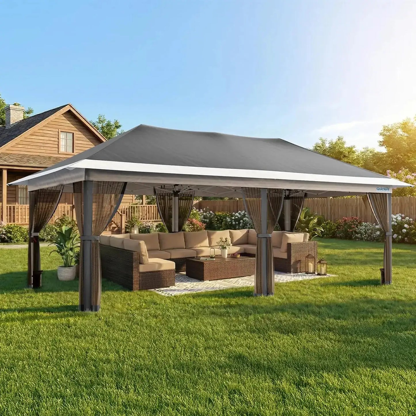 Pop up Gazebo Canopy Tent, One Person Set up Portable Instant Folding Shelter, Outdoor Canopy Tent with, Customized by Beastly Survival Outlet