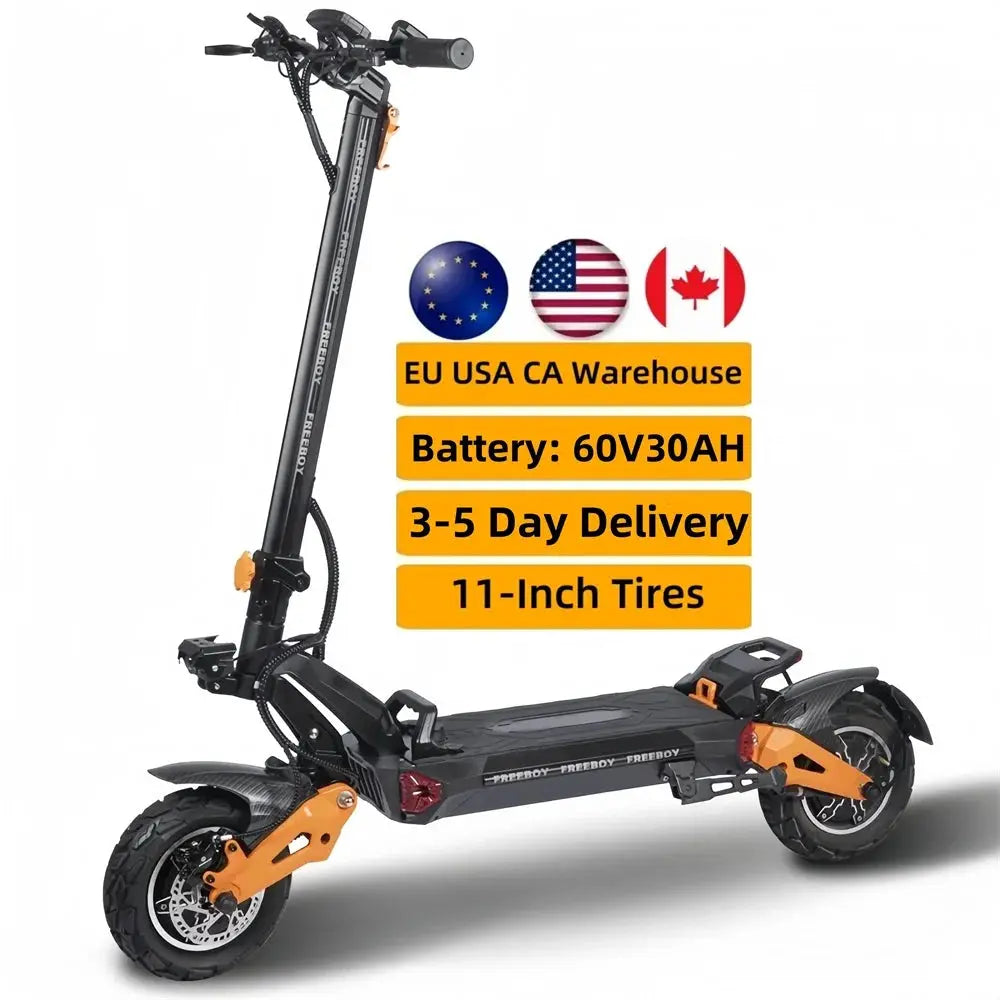 6000W Fast Electric Scooter for Adult,Daul Motor 50mph,60V 30Ah,11'' Off Road Tires,55miles Range,Sport Folding eScooter by Beastly Survival Outlet