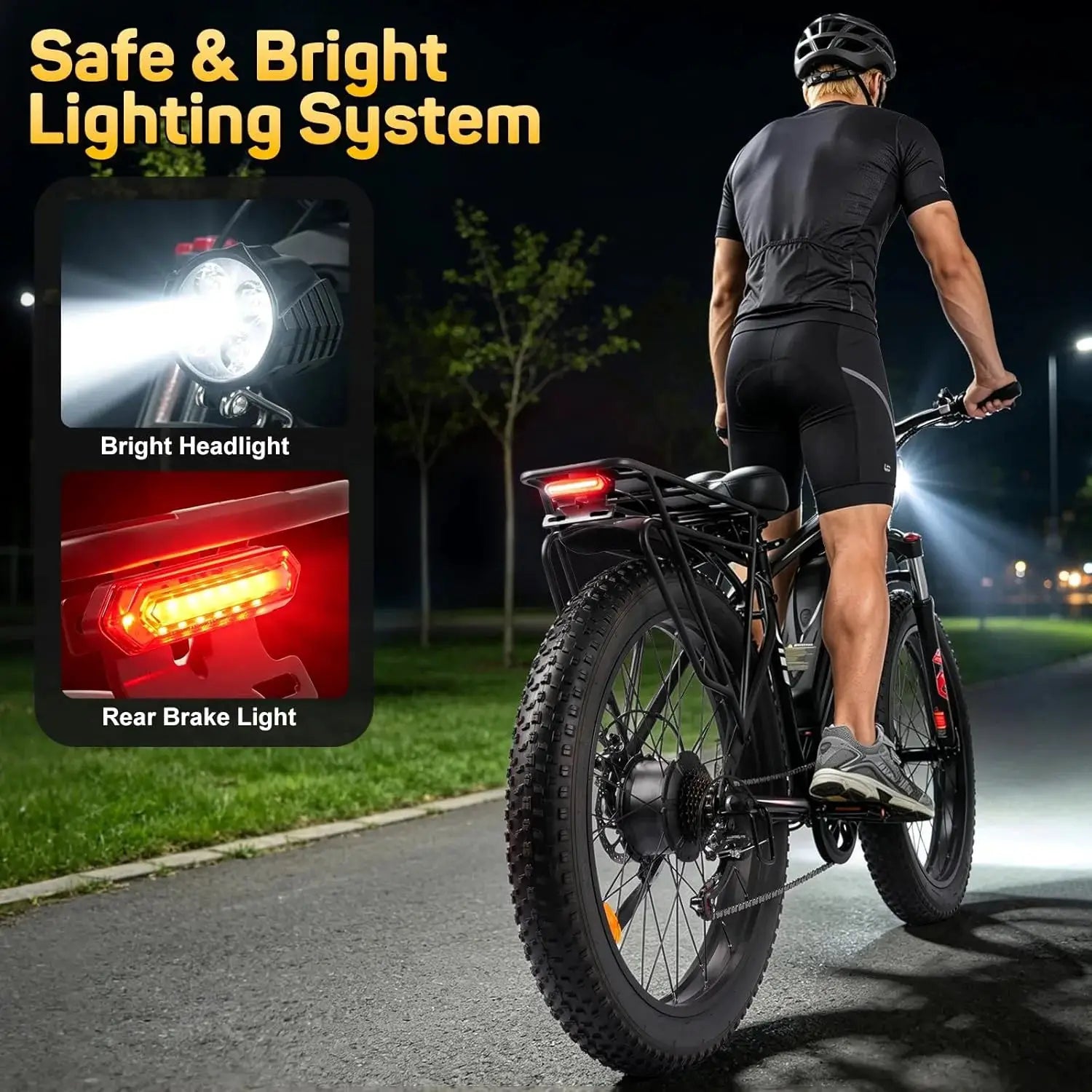26 Inch Adult E-Bike 1000W Brushless Motor Electric Bicycle 48V15AH Battery Road & Off-road Mountain Ebike by Beastly Survival Outlet