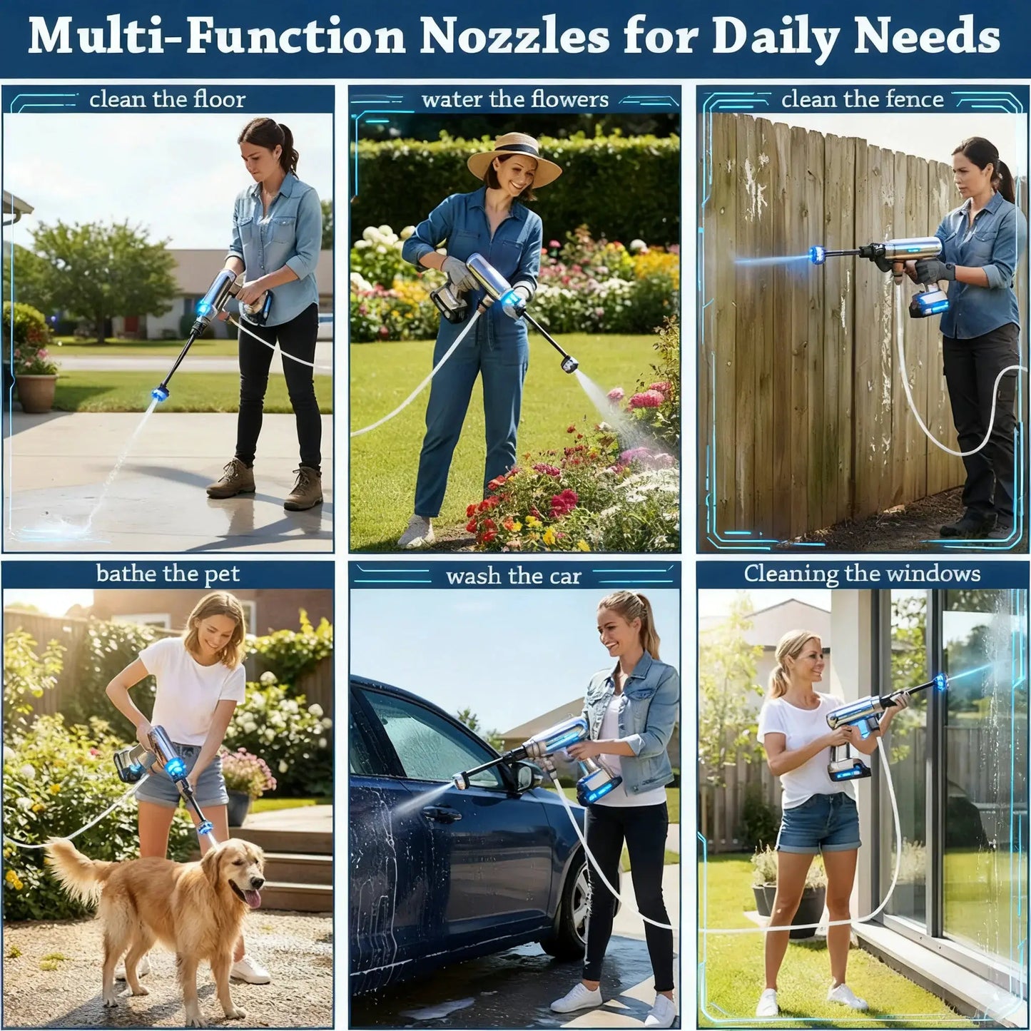 Power Blaster Plus Cordless Portable Pressure Washer Kit Pro by Beastly Survival Outlet