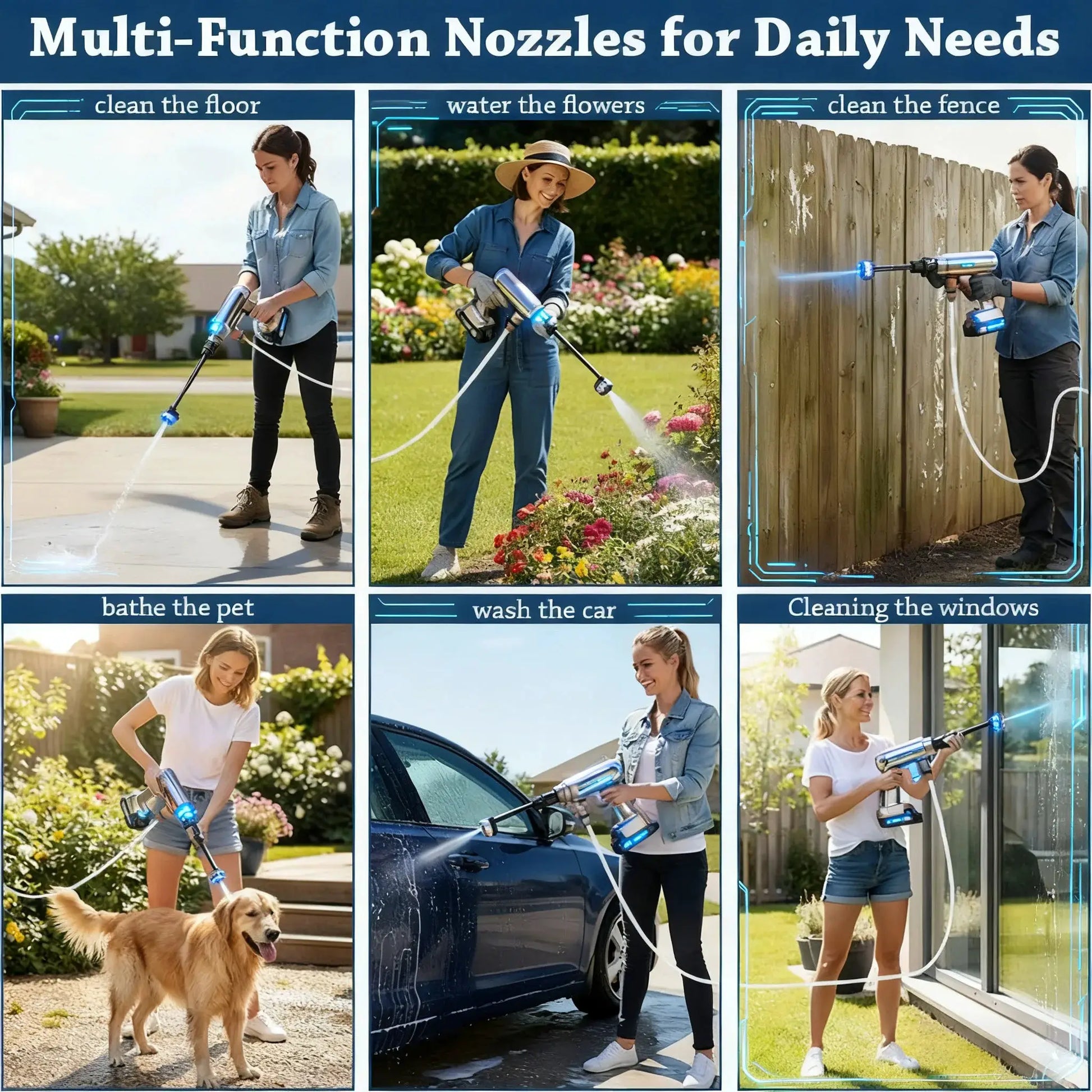 Power Blaster Plus Cordless Portable Pressure Washer Kit Pro by Beastly Survival Outlet
