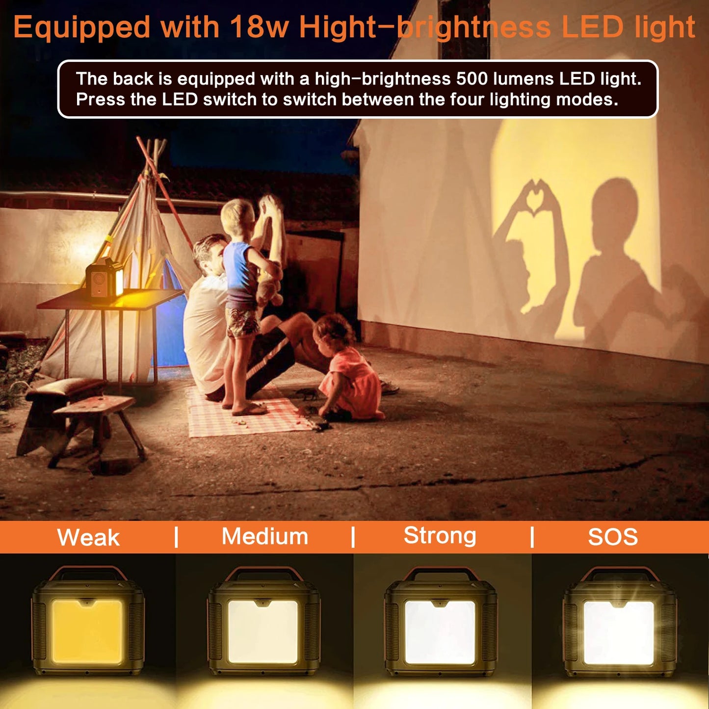 Portable Power Station 300W 296Wh Solar Generator with Quick Charge