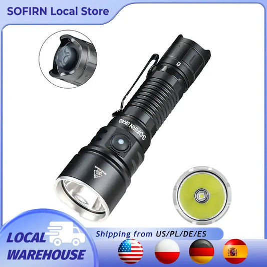 Sofirn SK40 SFT70 3200LM Rechargeable Tactical Flashlight X by Beastly Survival Outlet