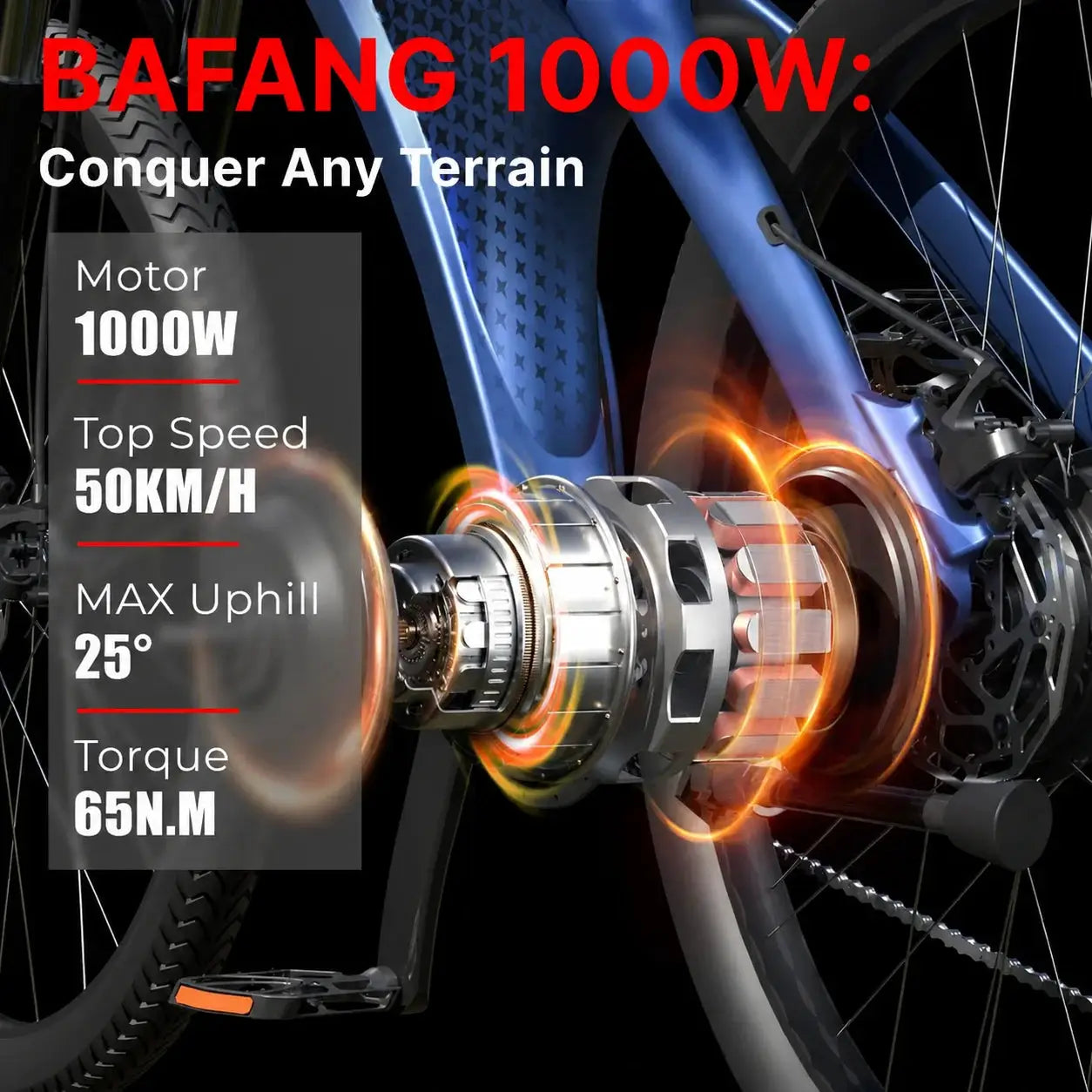 HUANCI Q5 Electric Bikes For Adults 1000W 48V 13AH Ebikes E Bikes Electric Bicycles 50km/h Electric Dirt Bike Electric e bikes by Beastly Survival Outlet