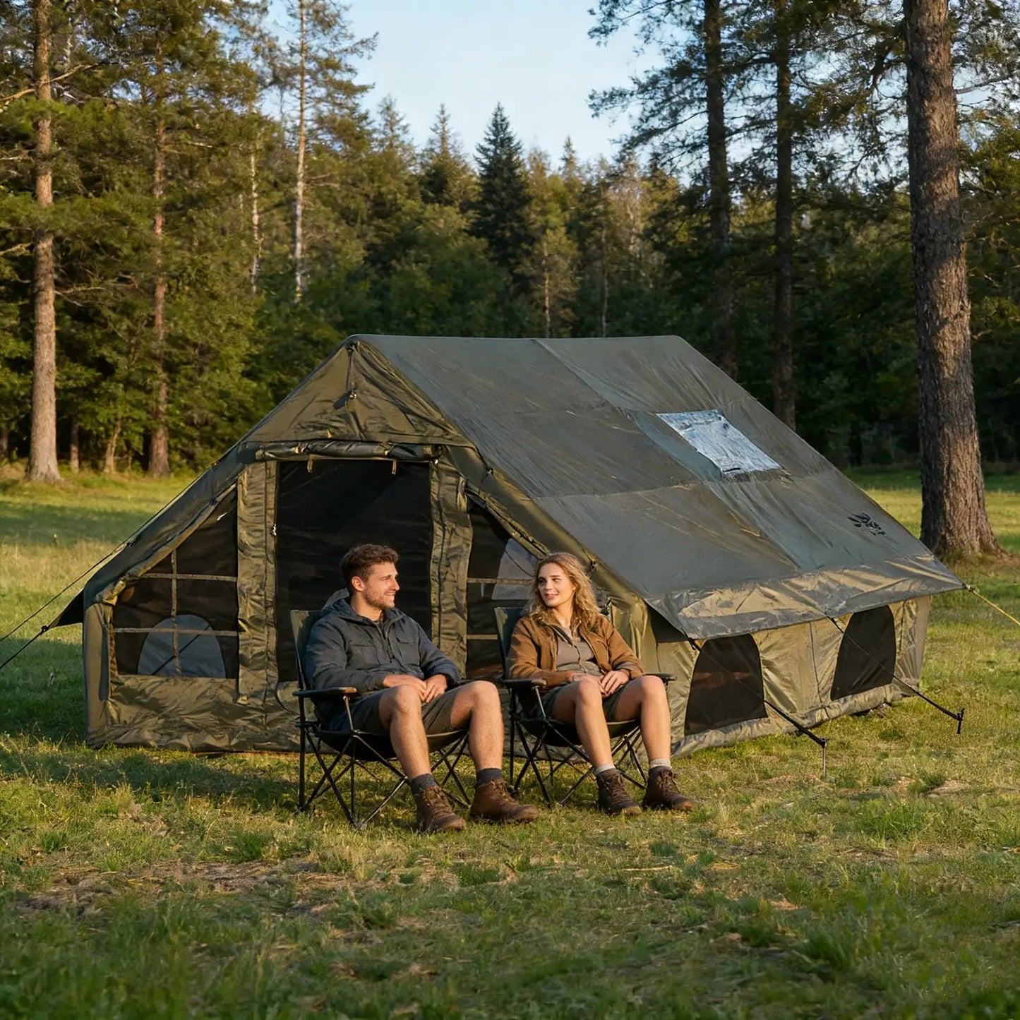 Pakicetus Quick Setup Inflatable Camping Tent, Waterproof Family Tent for 4-8 Persons, Portable Air Tent with Carry Bag by Beastly Survival Outlet