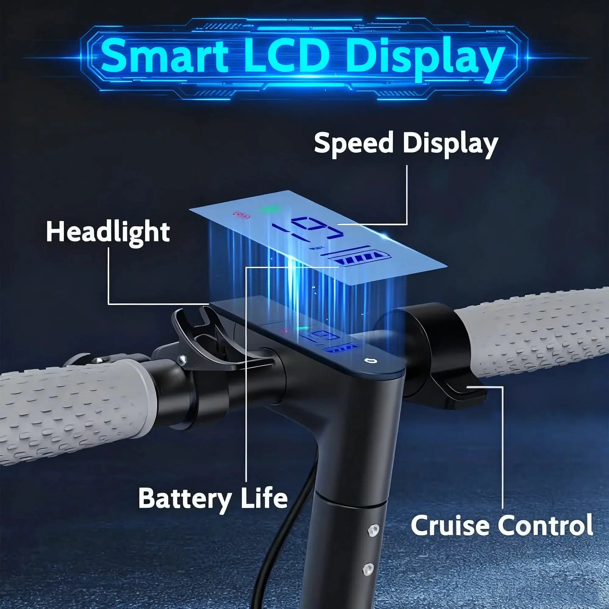 2026 LADPED LP60 Electric Scooter 350W Max 19mph Speed 8.5inch Tire Folding Design with 16 Miles Range for Adult Urban Commuting by Beastly Survival Outlet