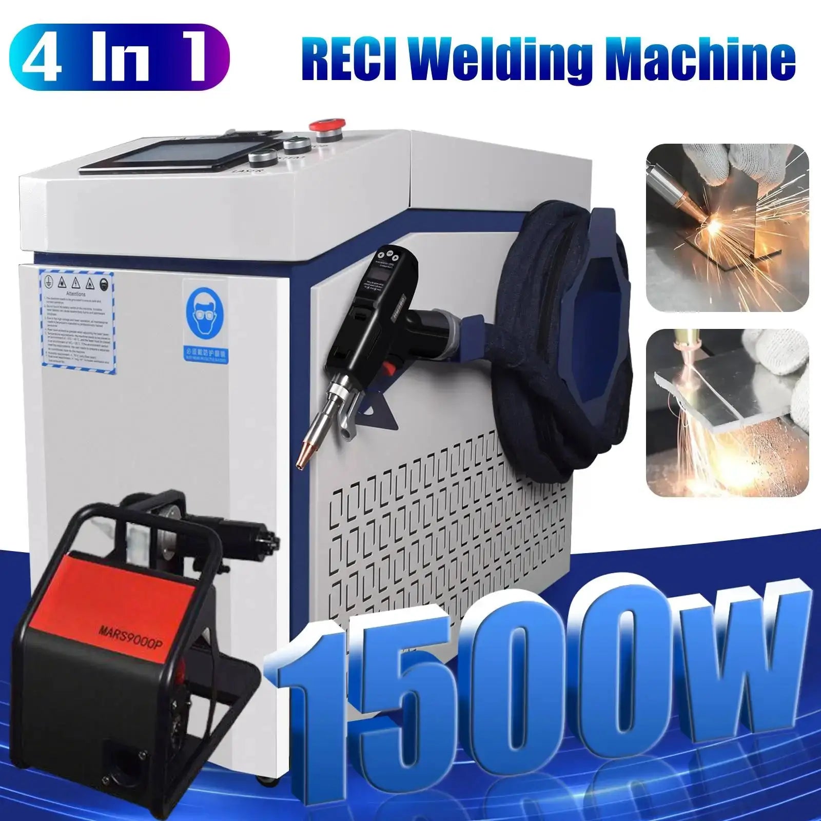 Reci 4-in-1 Handheld Laser Welding Machine 1500W Water-cooled Welding Cutting Cleaning 10m Cable Welding Machine for All Metal by Beastly Survival Outlet