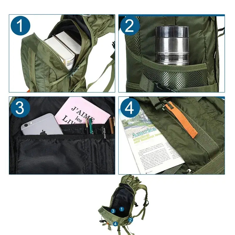 Weatherproof Adventure Hiking Backpack Camping Tools For Men by Beastly Survival Outlet