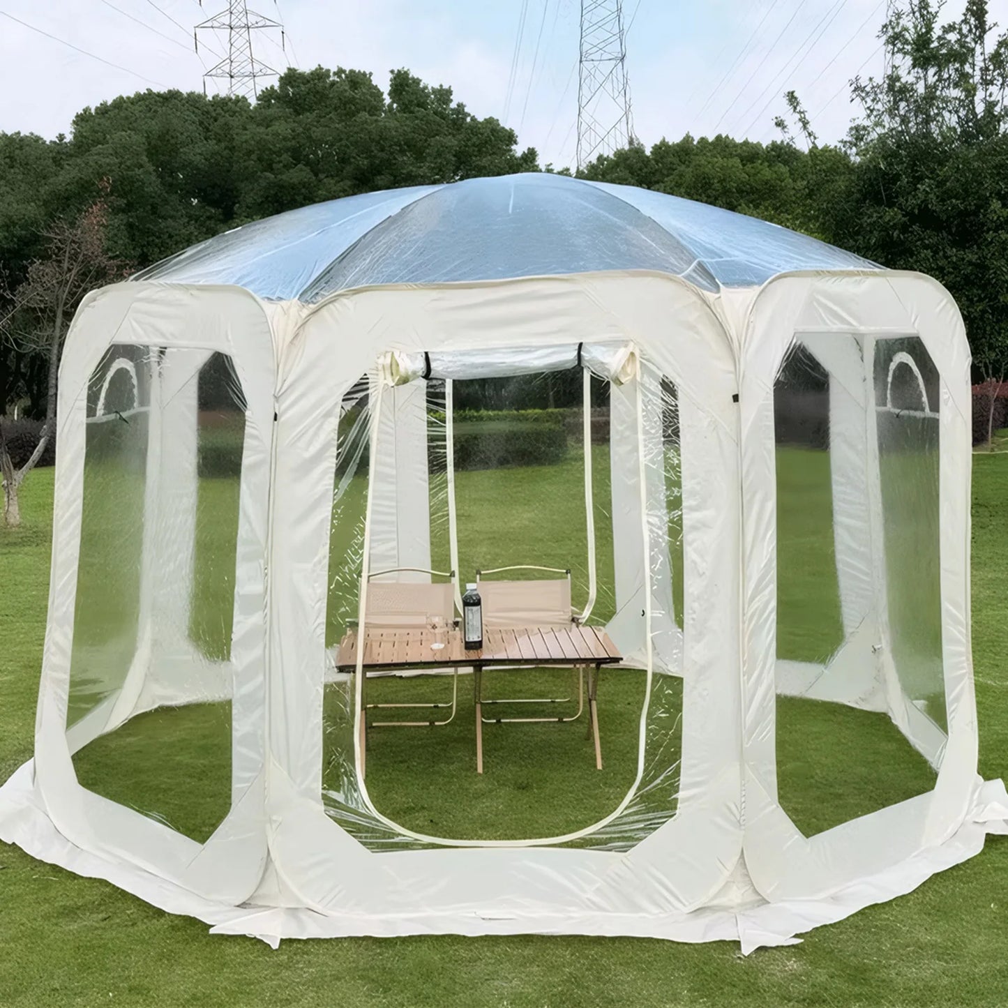Outdoor Transparent Bubble Tent Waterproof Camping Shelter 9 Square