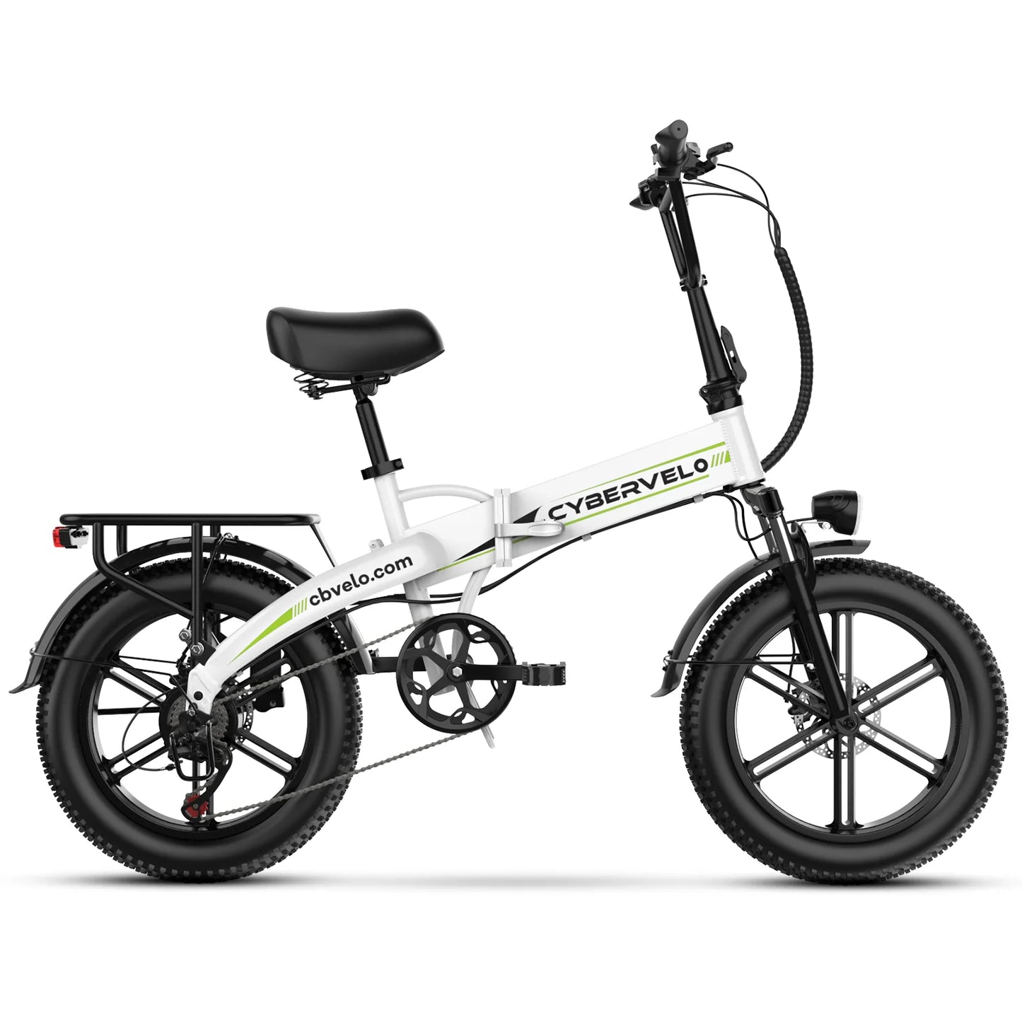 Cybervelo Mars700 Folding Electric Bike with Removable Battery 1000W 28 MPH 80 Mile Range for Adults