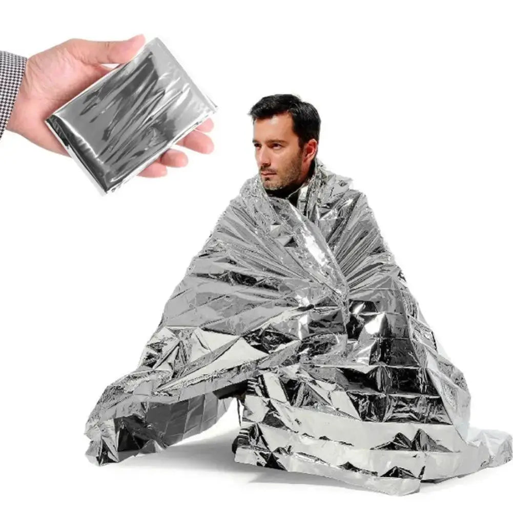 Gigantic 130x210cm Space Blanket Mylar Thermal For Emergency by Beastly Survival Outlet