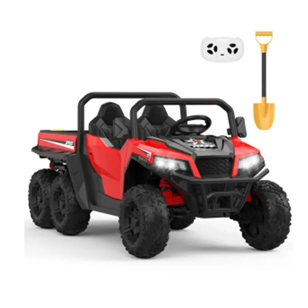 24V 4WD Electric Ride On Dump Truck with Remote Control 2-Seater Kids Ride On Car Music Player & LED Lights Birthday Gift by Beastly Survival Outlet