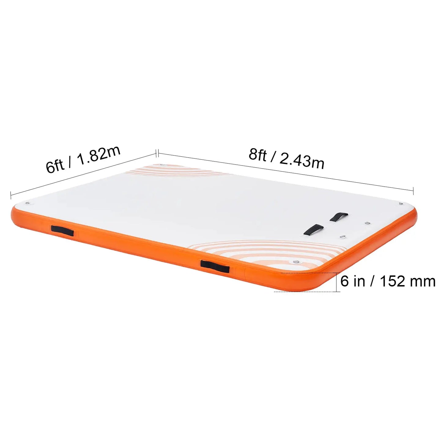 SucceBuy Inflatable Floating Dock Non-Slip Water Floating Dock Mat with Detachable Ladder Floating Platform Island Raft for Pool by Beastly Survival Outlet