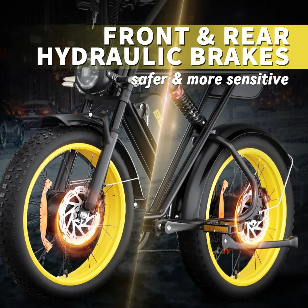 Moobelo 2000W Fat Tire Ebike With Removable 52V Battery Pack