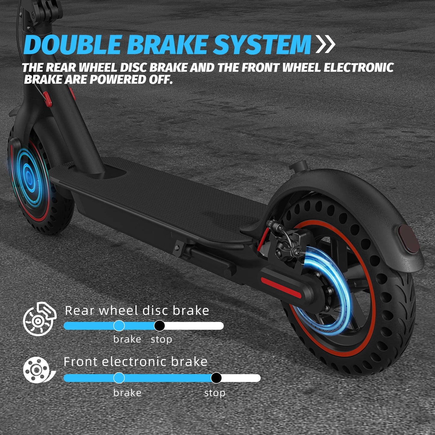 Lightweight Commuter Electric Scooter For Adults With Dual Brake System Explosion Proof Tires App Support Foldable