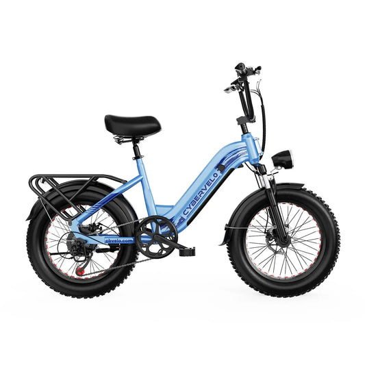 Cybervelo 20" Step-Thru Commuter, 1500W Peak 20ah Battery 80 Miles Long Range E-bike, 7-Speed Shift Adult Electric Bike EK12 by Beastly Survival Outlet