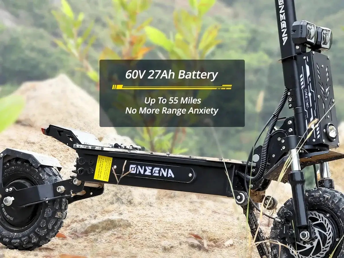 ONECNA GT7 5600W Dual Motor Foldable Electric Scooter, with a Maximum Speed of 45 Miles per Hour, 10 inch Off-Road Tires, Sports Commuting Foldable Electric Scooter, Range of 55 Miles, All Terrain Off-Road, with APP Control a by Beastly Survival Outlet