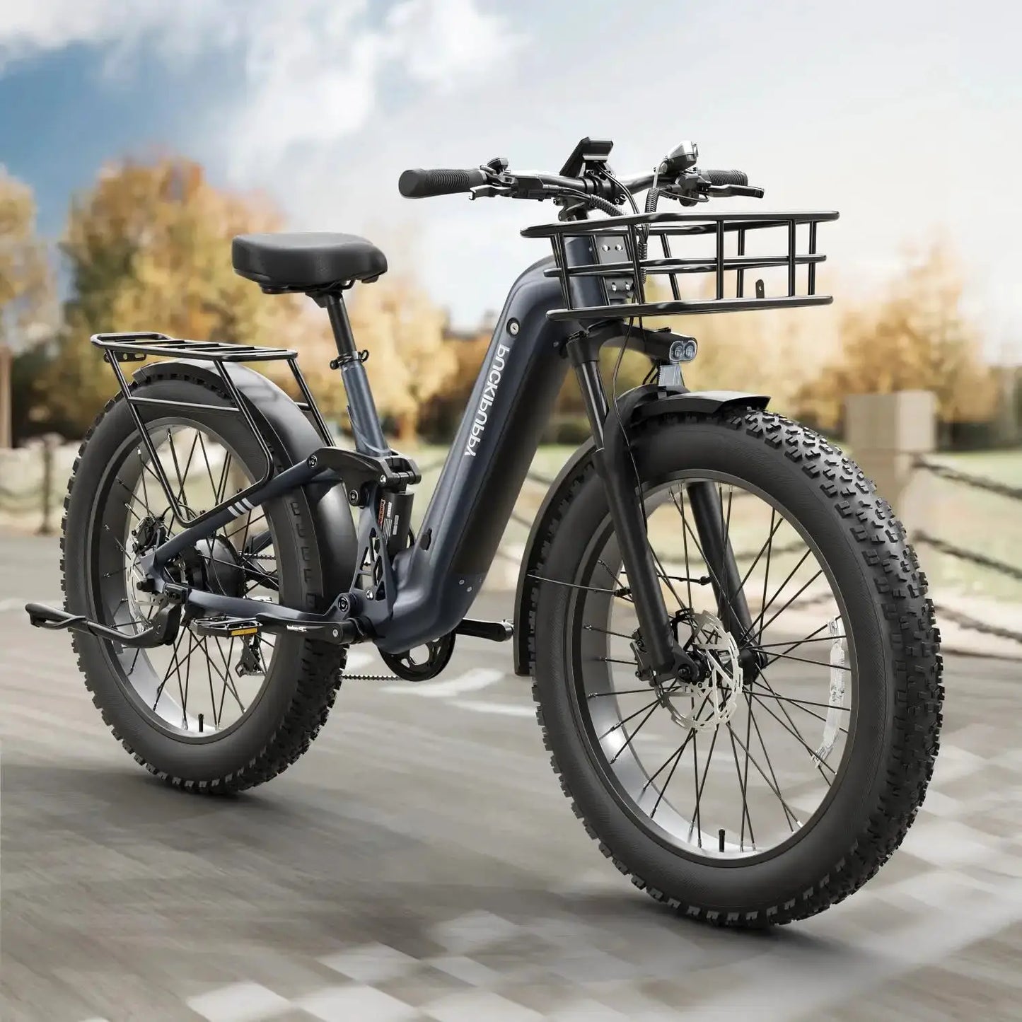 PUCKIPUPPY Boxer-ST Electric Bike 960W 48V 20AH Electric Bicycles 26" x 4" Fat Tire Full Suspension Ebike with 2-Year Warranty by Beastly Survival Outlet