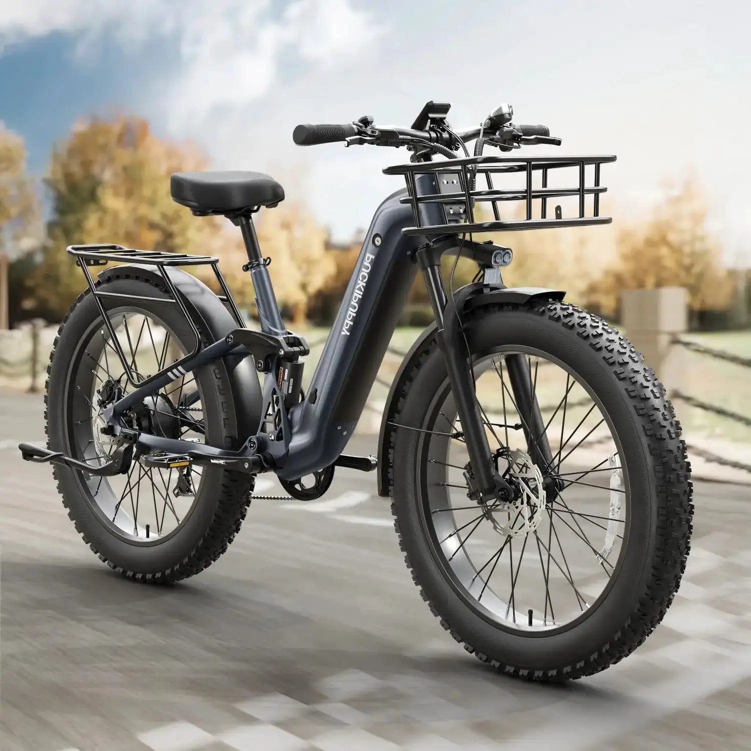 PUCKIPUPPY Boxer-ST Electric Bike 960W 48V 20AH Electric Bicycles 26" x 4" Fat Tire Full Suspension Ebike with 2-Year Warranty by Beastly Survival Outlet