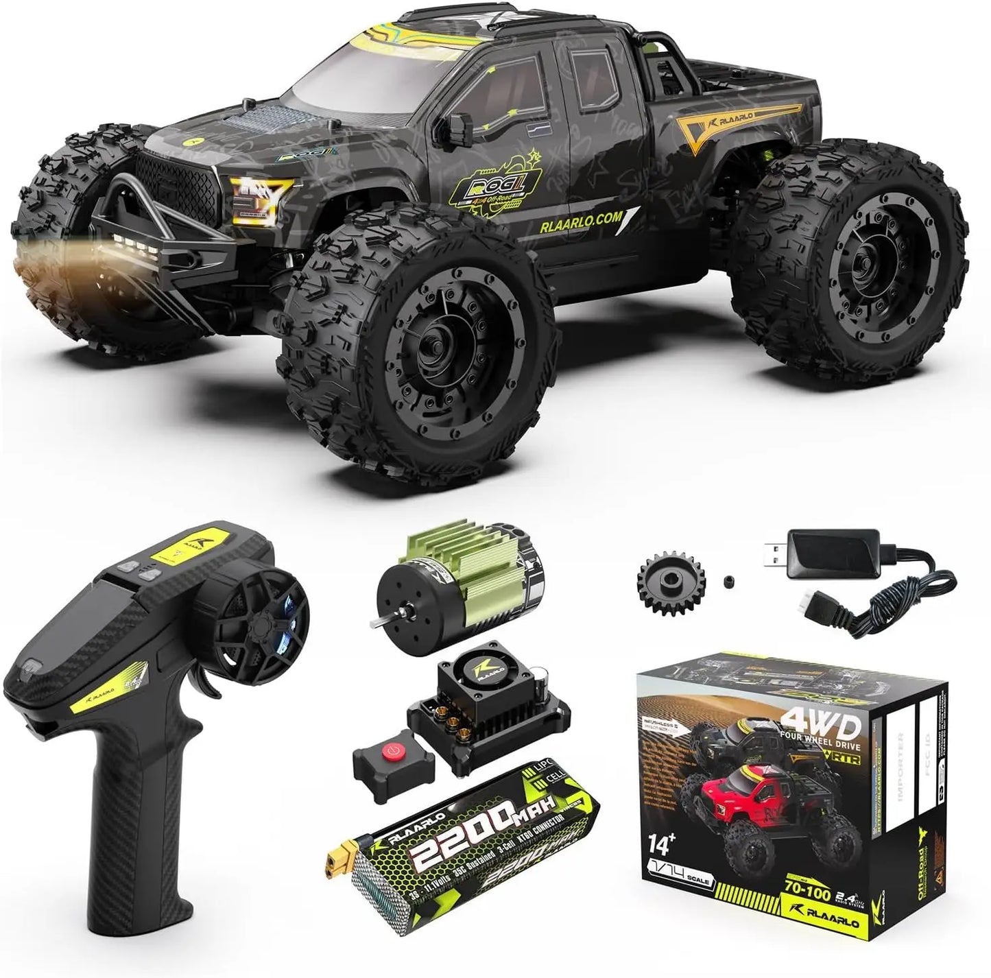 Brushless Fast RC Cars for Adults Top Speed 60 MPH Off Road Truck