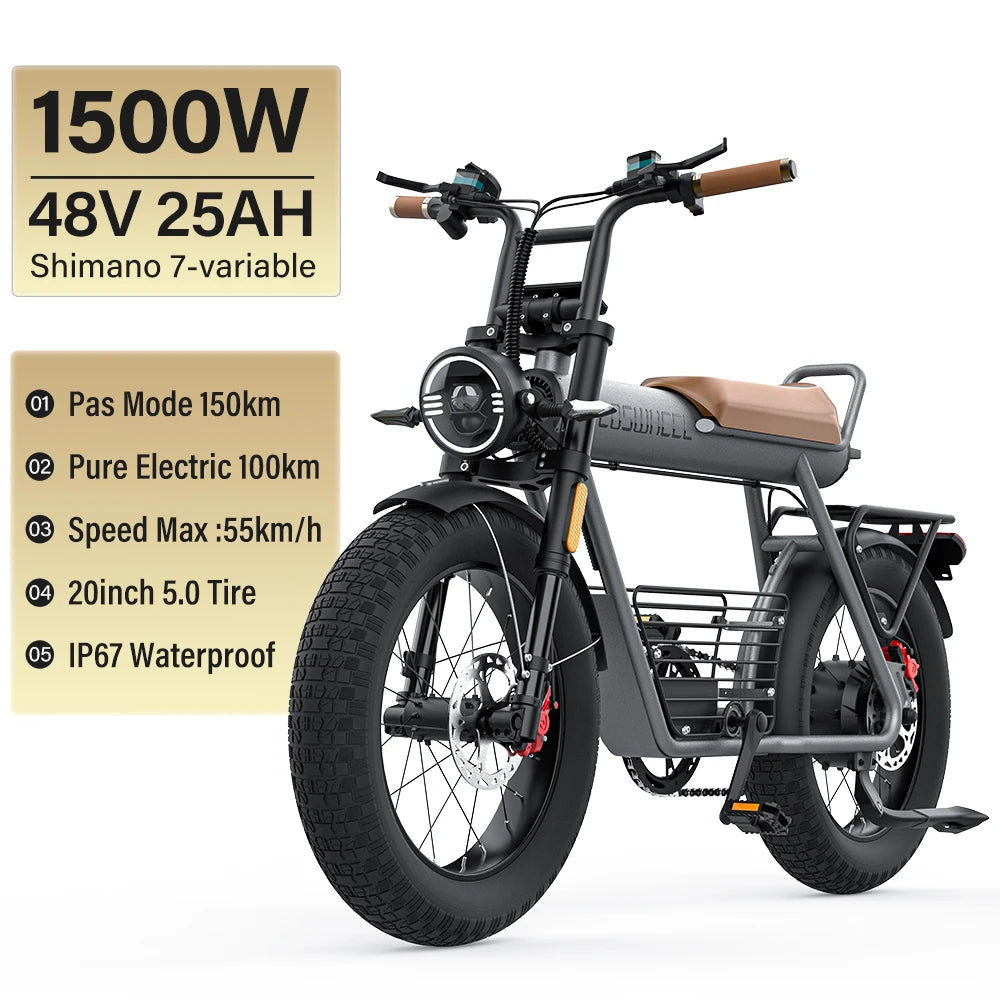 Coswheel Electric Bike CT20S 2000W Fat Tire Adult Ebike