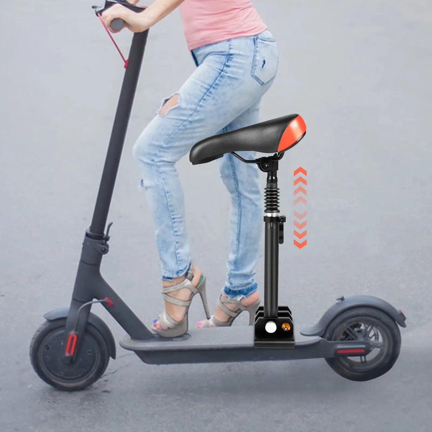 Adjustable Scooter Seat 45-65cm Electric Scooter Folding Saddle Seats Ergonomic PU Cushion Absorbing Seat with Screwdriver by Beastly Survival Outlet