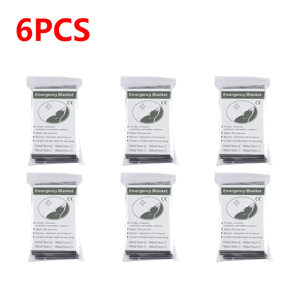 1-20pcs Emergency Mylar Thermal Blanket Foil Space Blanket Designed for NASA Body Warmer Outdoor First Aid Camping Hiking Travel by Beastly Survival Outlet