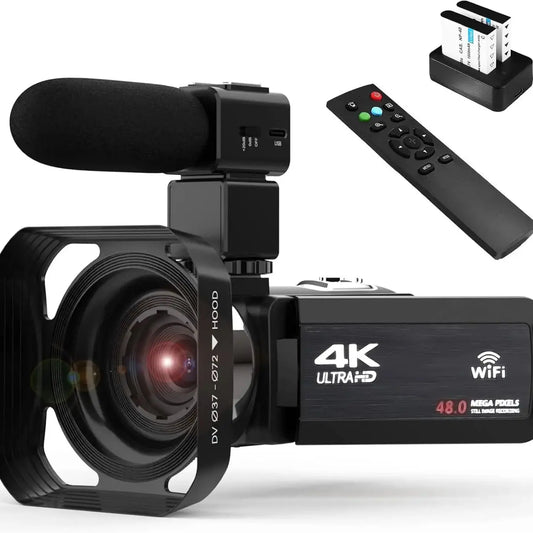 4K 48MP Vlogging Camera 18X Zooms And 270 Degree Touchscreen
