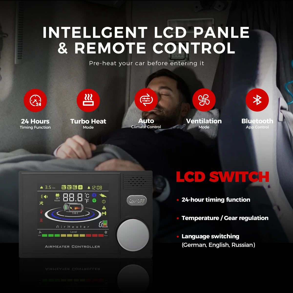 8KW Portable Diesel Air Heater With Bluetooth App Control