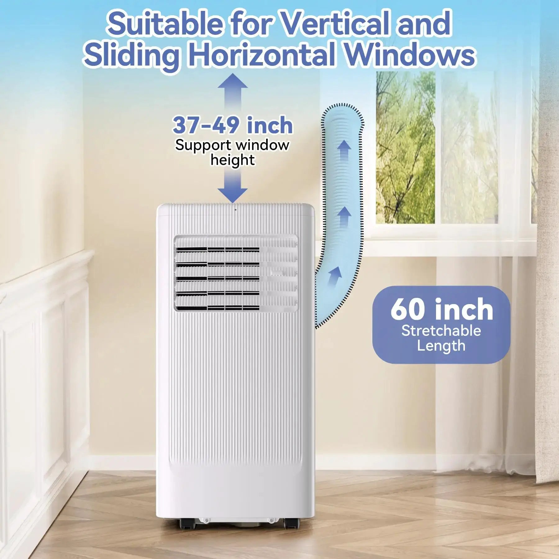 10000 BTU Portable Air Conditioner, 3-In-1 Standing AC Unit With Remote Control and Window Kit, Quiet Room Air Conditioner With Dehumidifier, for Home Office Dorms, Up to 560 Sq. Ft. White by Beastly Survival Outlet