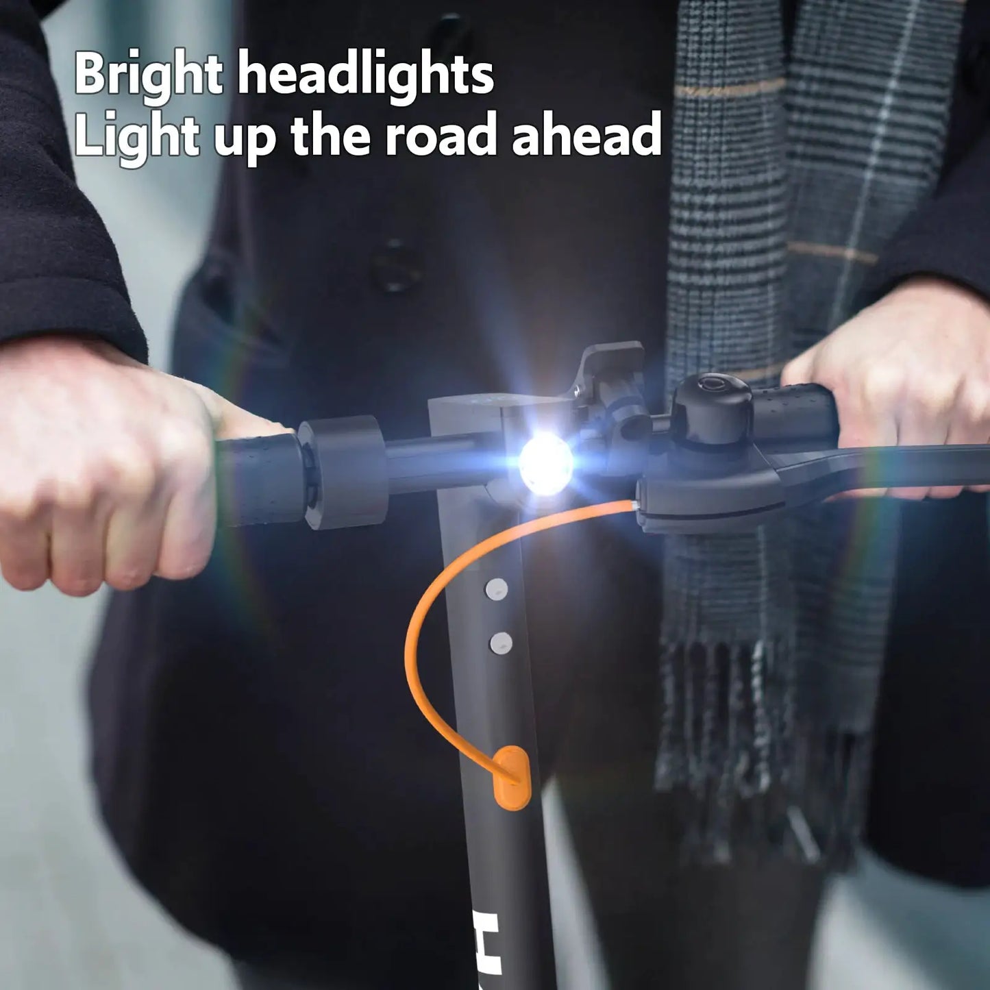 Electric Scooters for Adults & Teen, 550W Motor 19Mph Top Speed E-Scooter, 19 Miles Range, Folding W/Side Lights, UL2272 Dual Brake & App by Beastly Survival Outlet