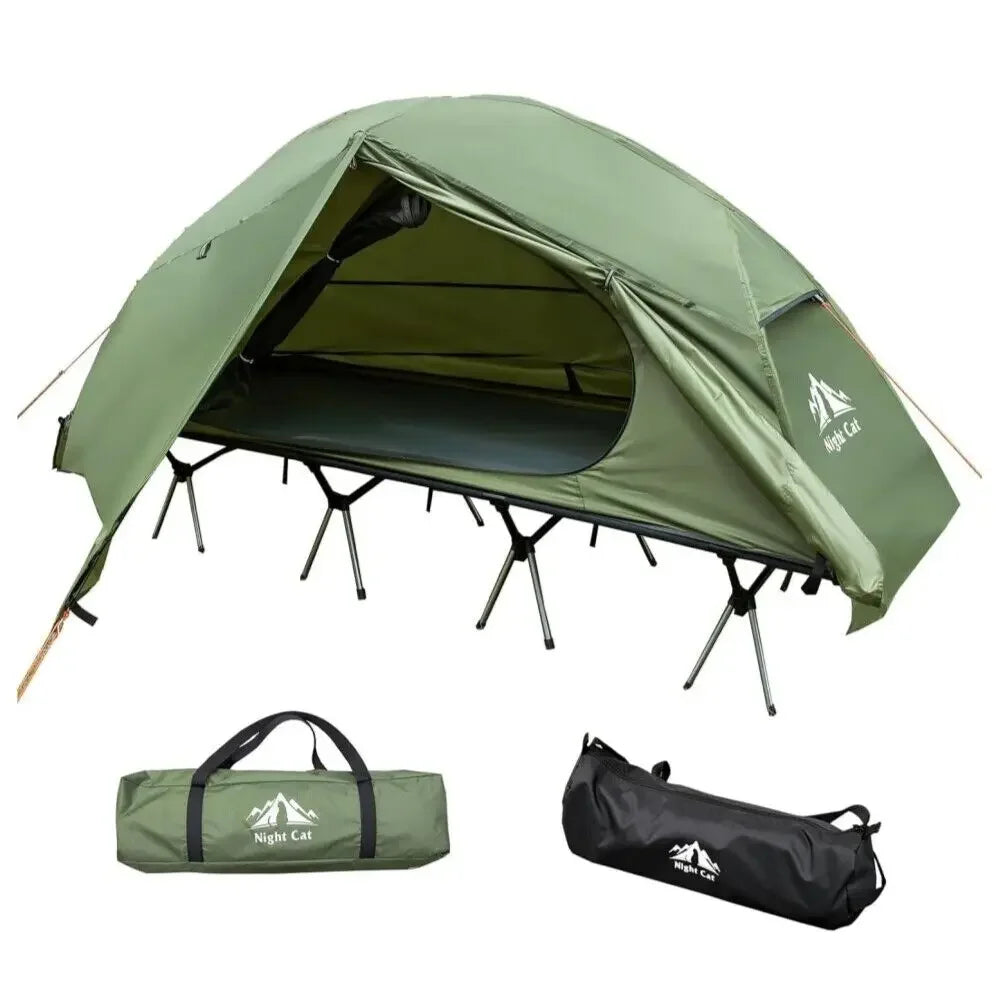 Night Cat Camping Cot Tent Waterproof 1 Person Bed Portable