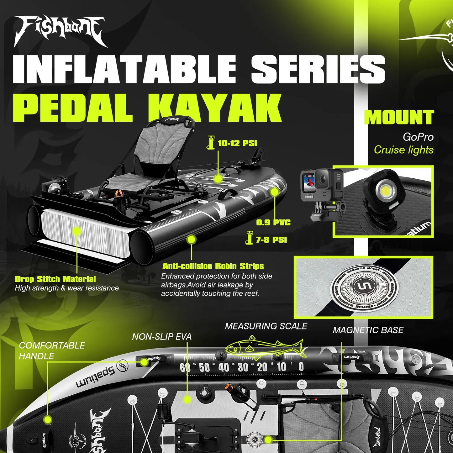 Spatium Fishing Kayak with Pedal Drive System for Ultimate Fun