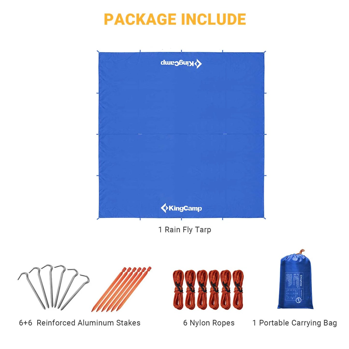KingCamp Lightweight UV Resistant Camping Tarp and Rain Shelter