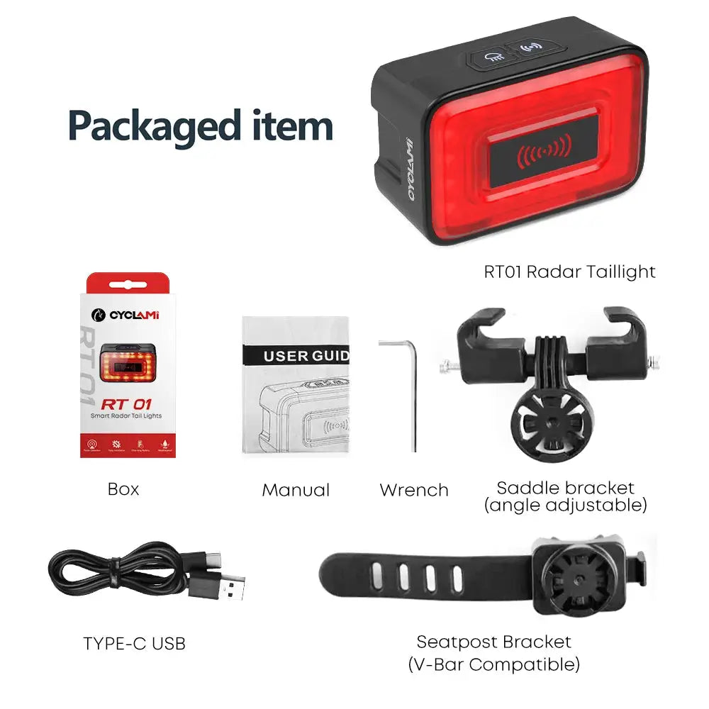 Cyclami Radar Tail Light Bicycle Safety With Millimeter Wave by Beastly Survival Outlet