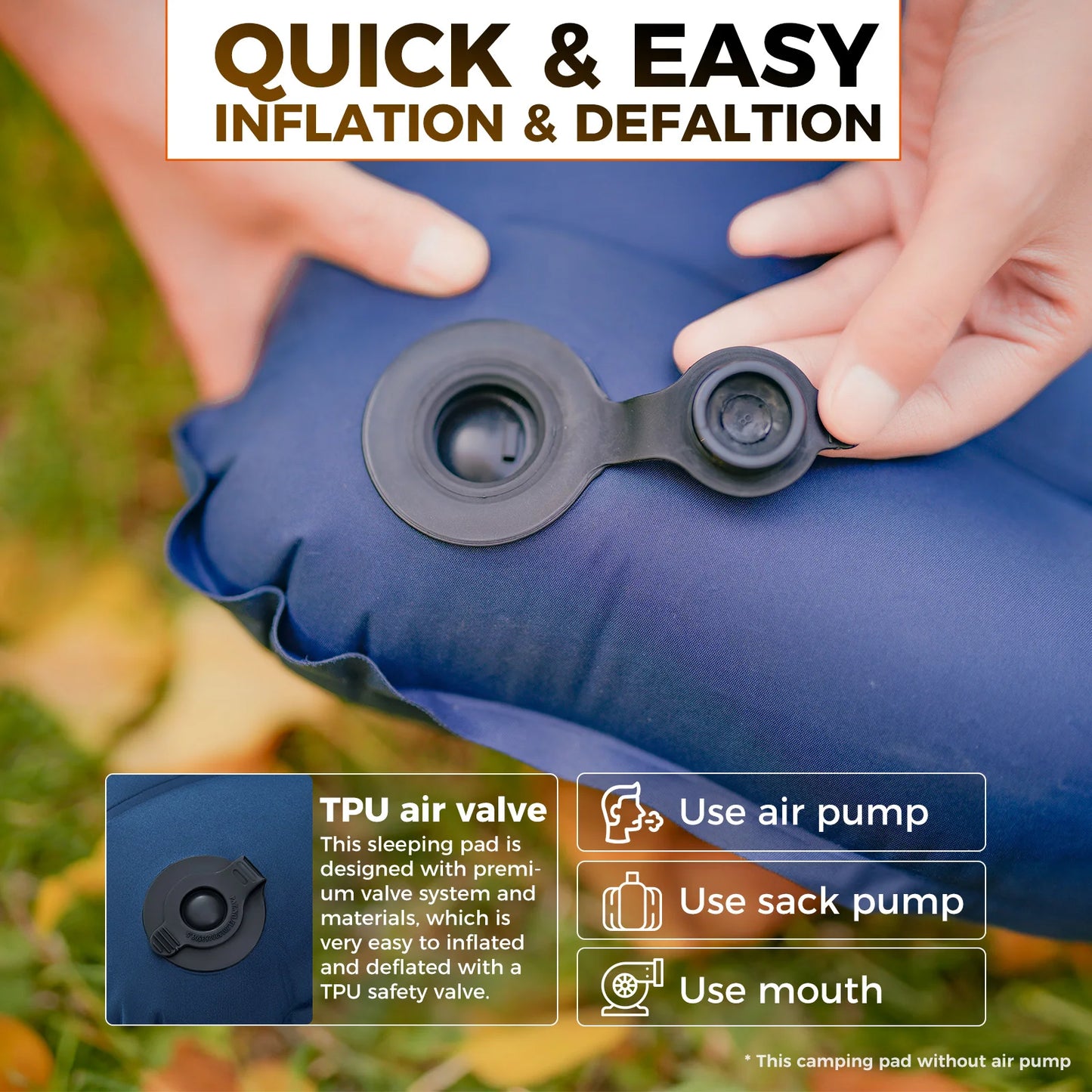 KingCamp Ultralight Inflatable Sleeping Pad Camping Hiking