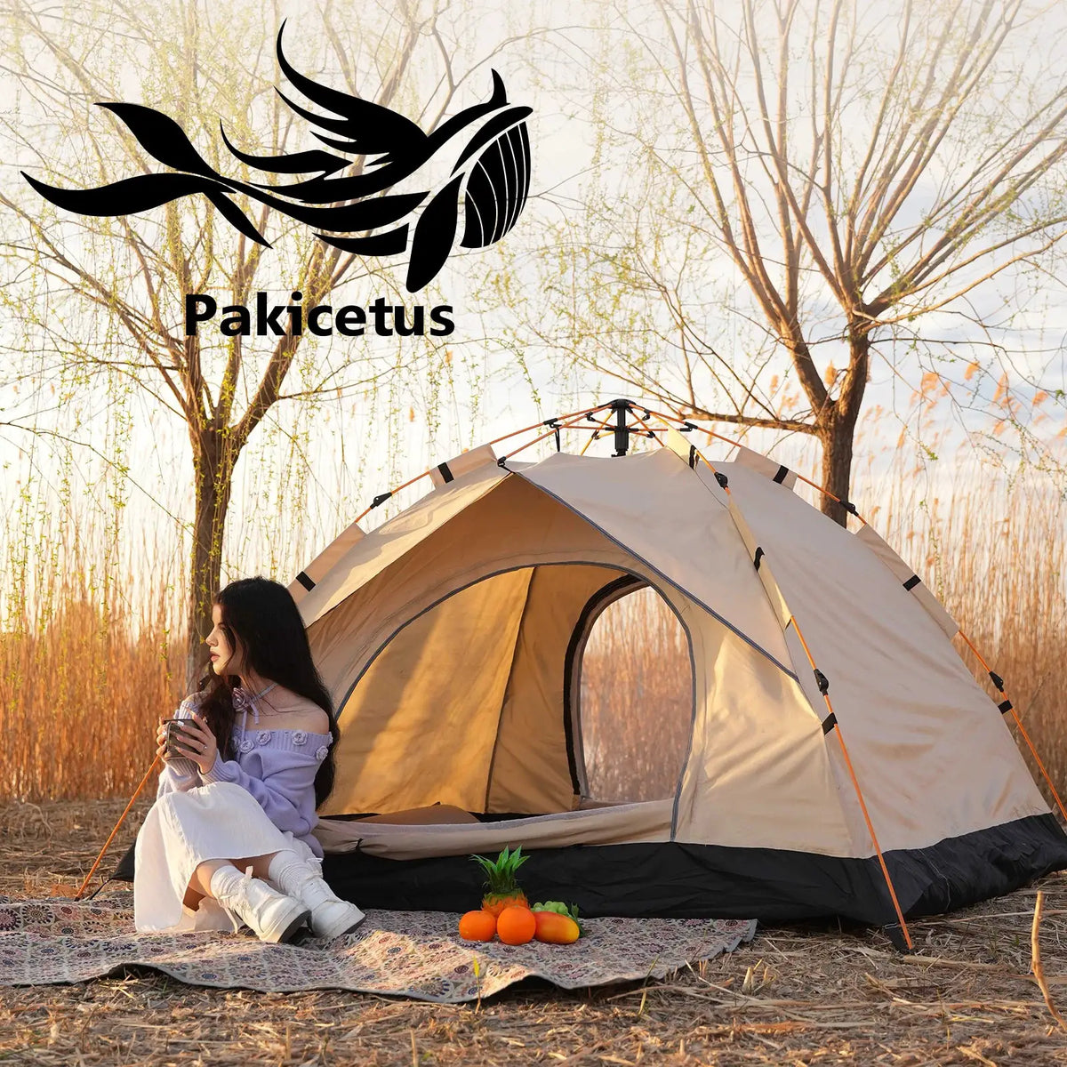 PAKICETUS 2-4 Person Automatic Pop Up Camping Tent, Instant Quick Setup Portable Windproof Tent, Lightweight Backpacking Shelter for Outdoor Travel Hiking Picnic by Beastly Survival Outlet