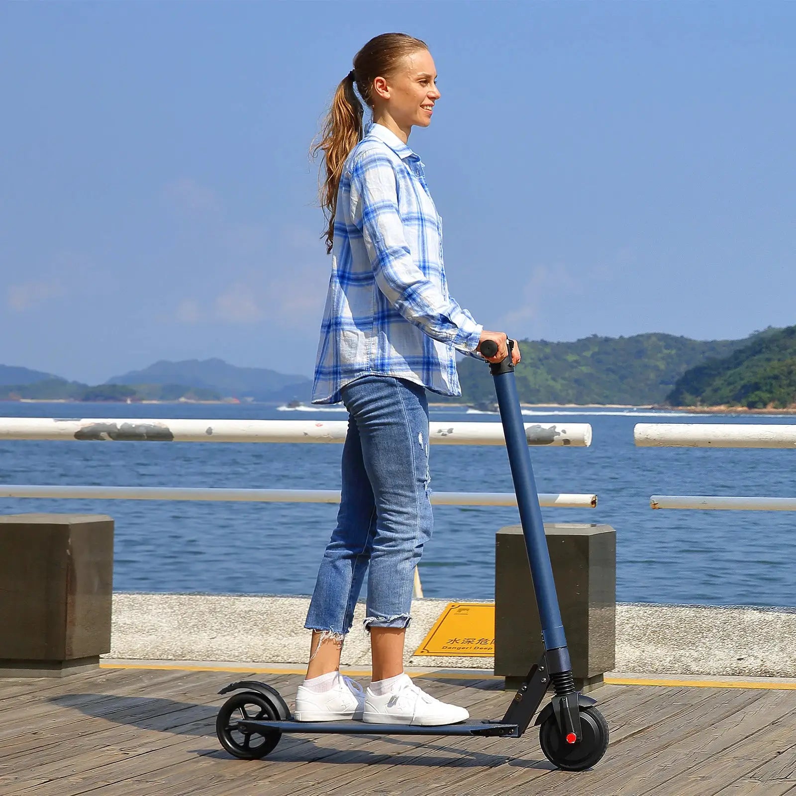 Electric Scooter Commuter E-Bike Foldable Commuter E-Scooter With Cruise Control Dual Braking System Shock Absorption by Beastly Survival Outlet