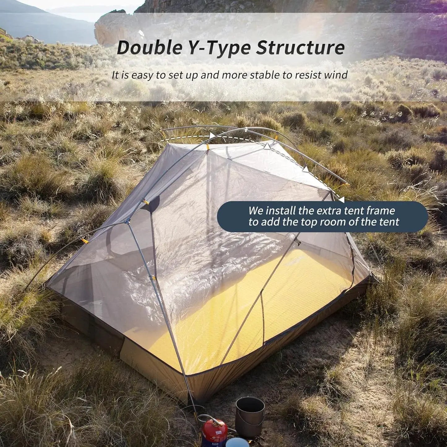 Naturehike Mongar Ultralight Tent 2 Person Waterproof PU3000mm Camping Tent Double Layer Outdoor Travel Hiking Tent by Beastly Survival Outlet