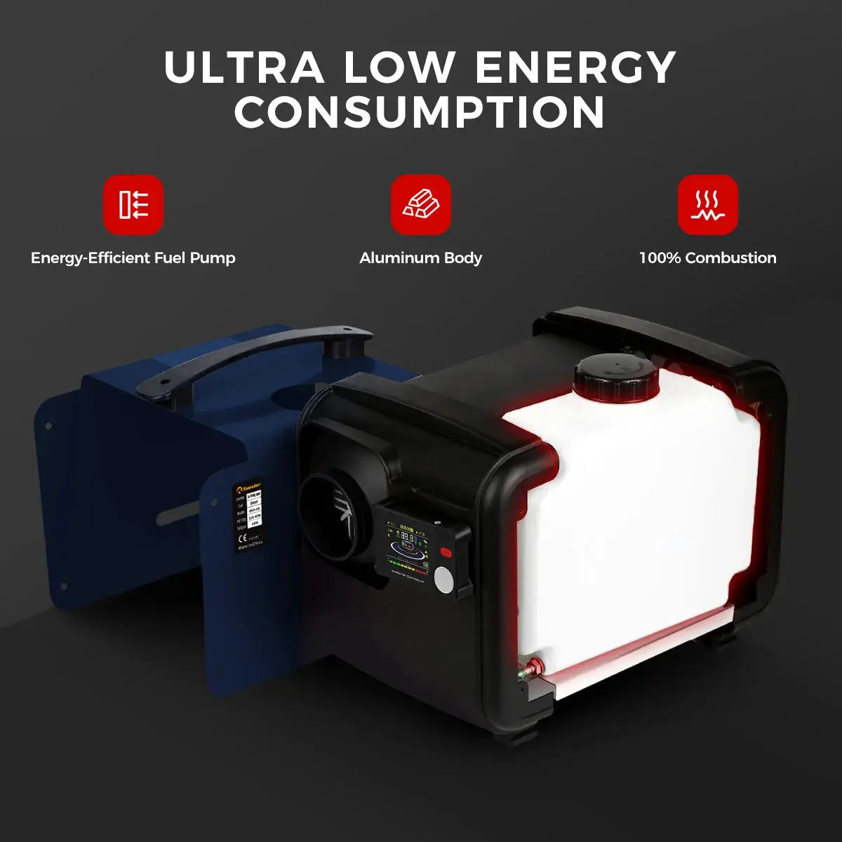 Sunster 8KW Diesel Portable Air Heater Bluetooth App Control by Beastly Survival Outlet