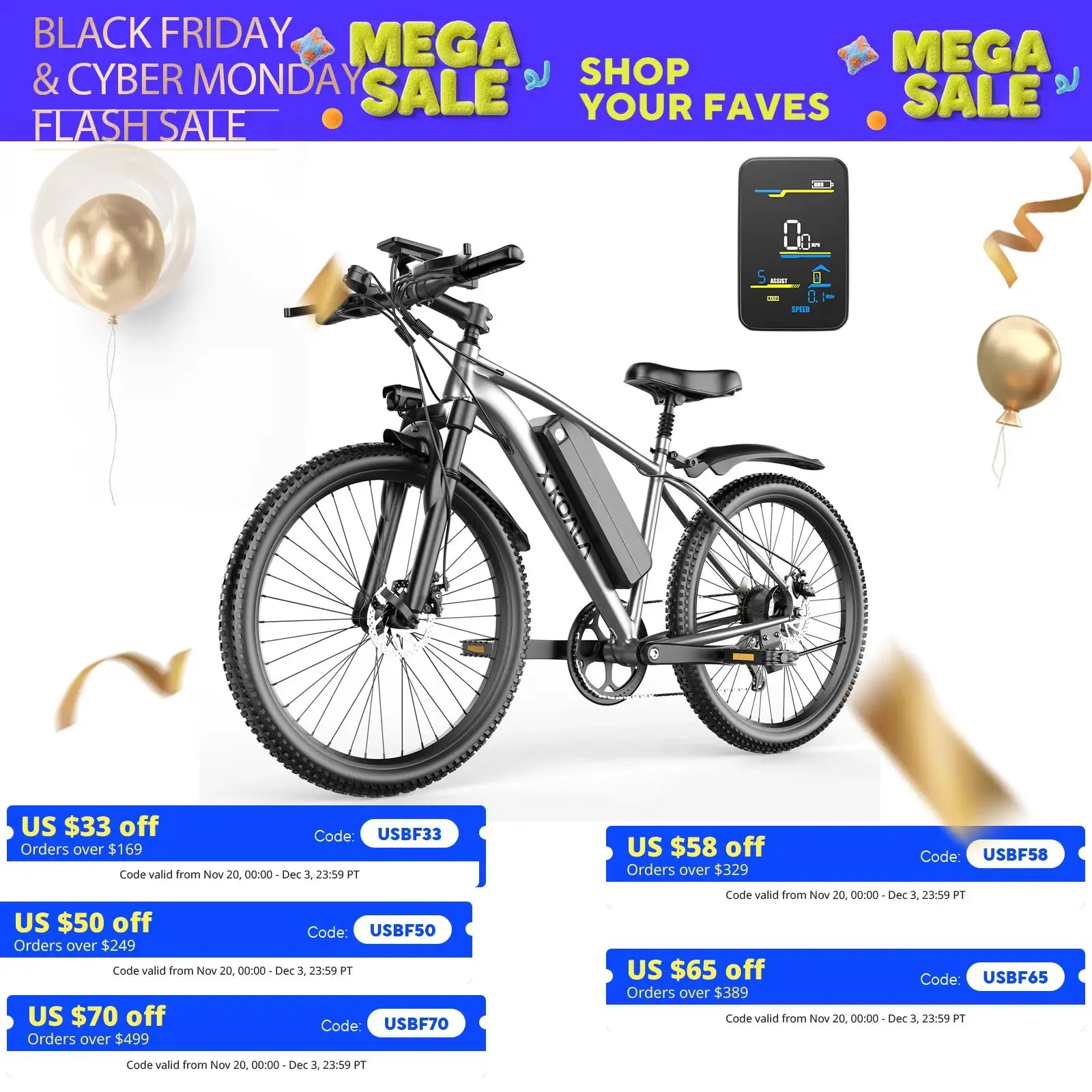26 Inch Electric Bike for Adults 1000W Peak Motor 25MPH ProX by Beastly Survival Outlet