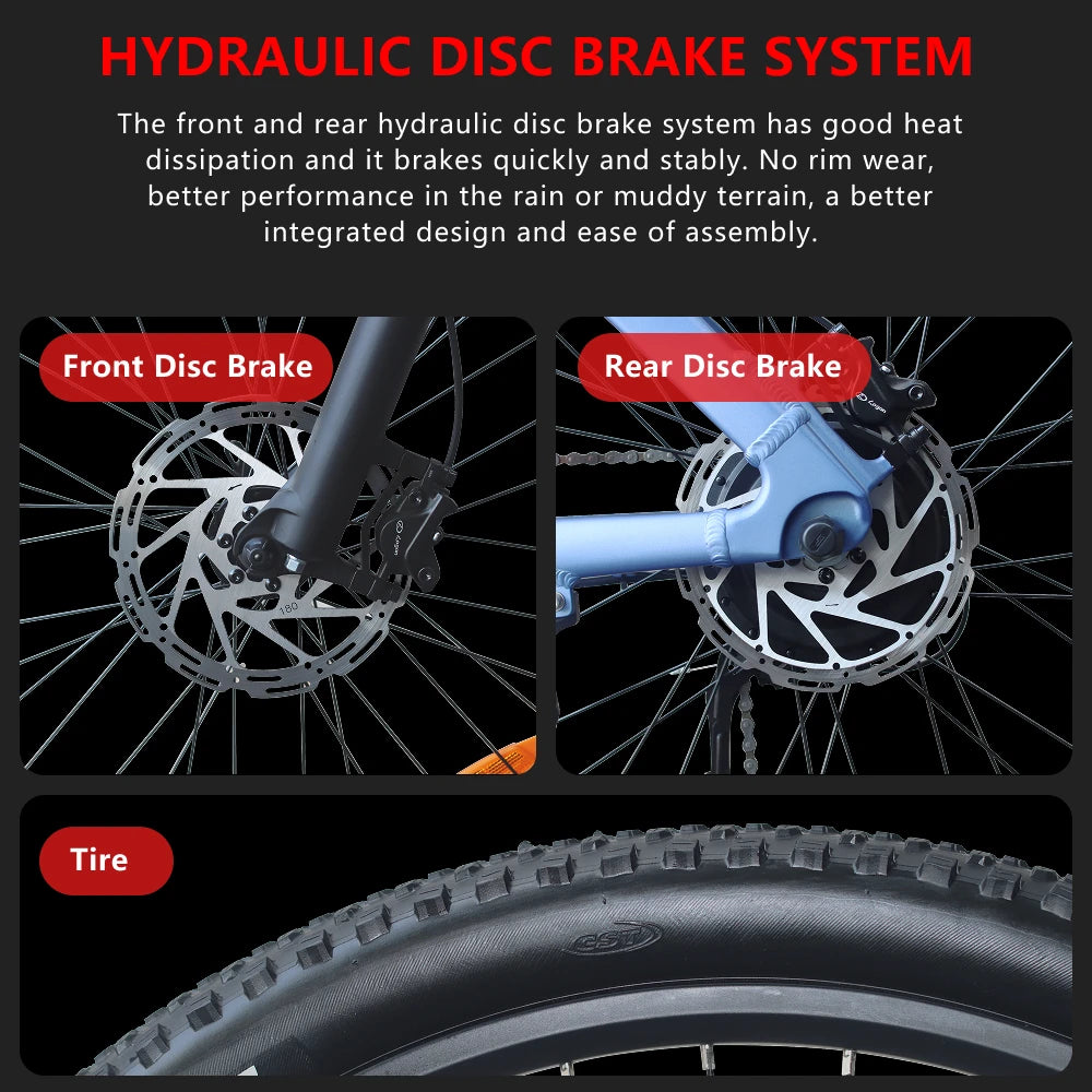 HX Q5 2000W Electric Mountain Ebike 27.5 Inch Off Road