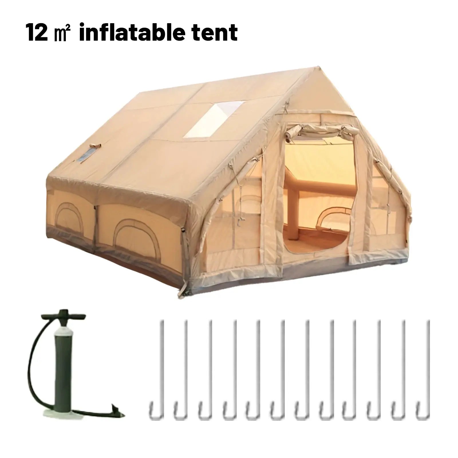 Inflatable Tents For Adult Camping, Luxury Camping Tents, Inflatable Tents With Stove Plug, 4/6/8 Person Family Camping Inflatab by Beastly Survival Outlet