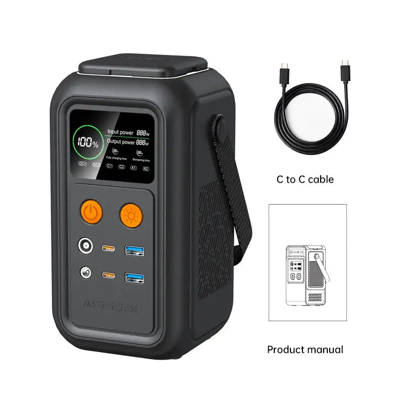 CTOLITY AXP200 200W 192Wh Energy Storage Power Supply 60000mAh Portable Mobile Power Station Solar Generator Lifepo4 Battery by Beastly Survival Outlet