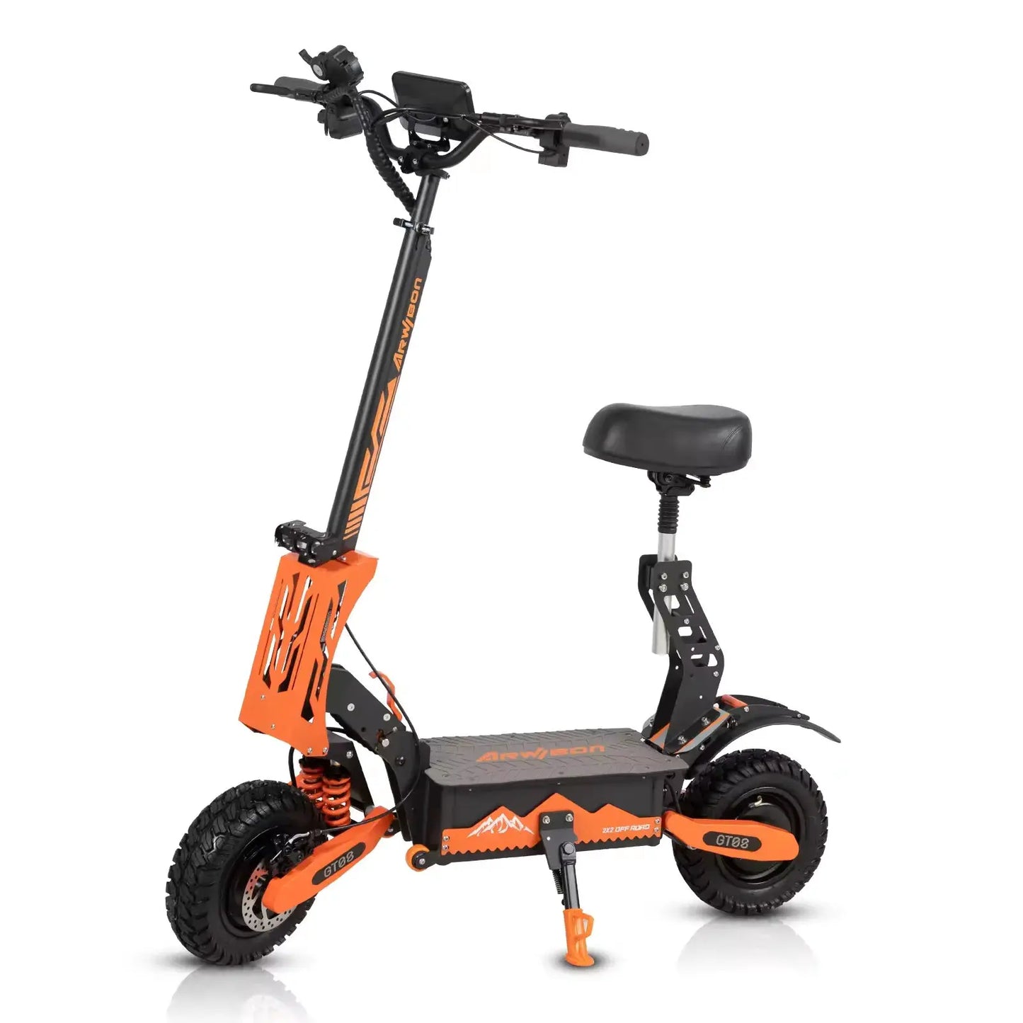 Arwibon 5600W Adult Electric Scooter Dual Motor Top Speed 46MPH,60V27AH, 11-inch Off-Road Tires Sport Folding eScooter by Beastly Survival Outlet
