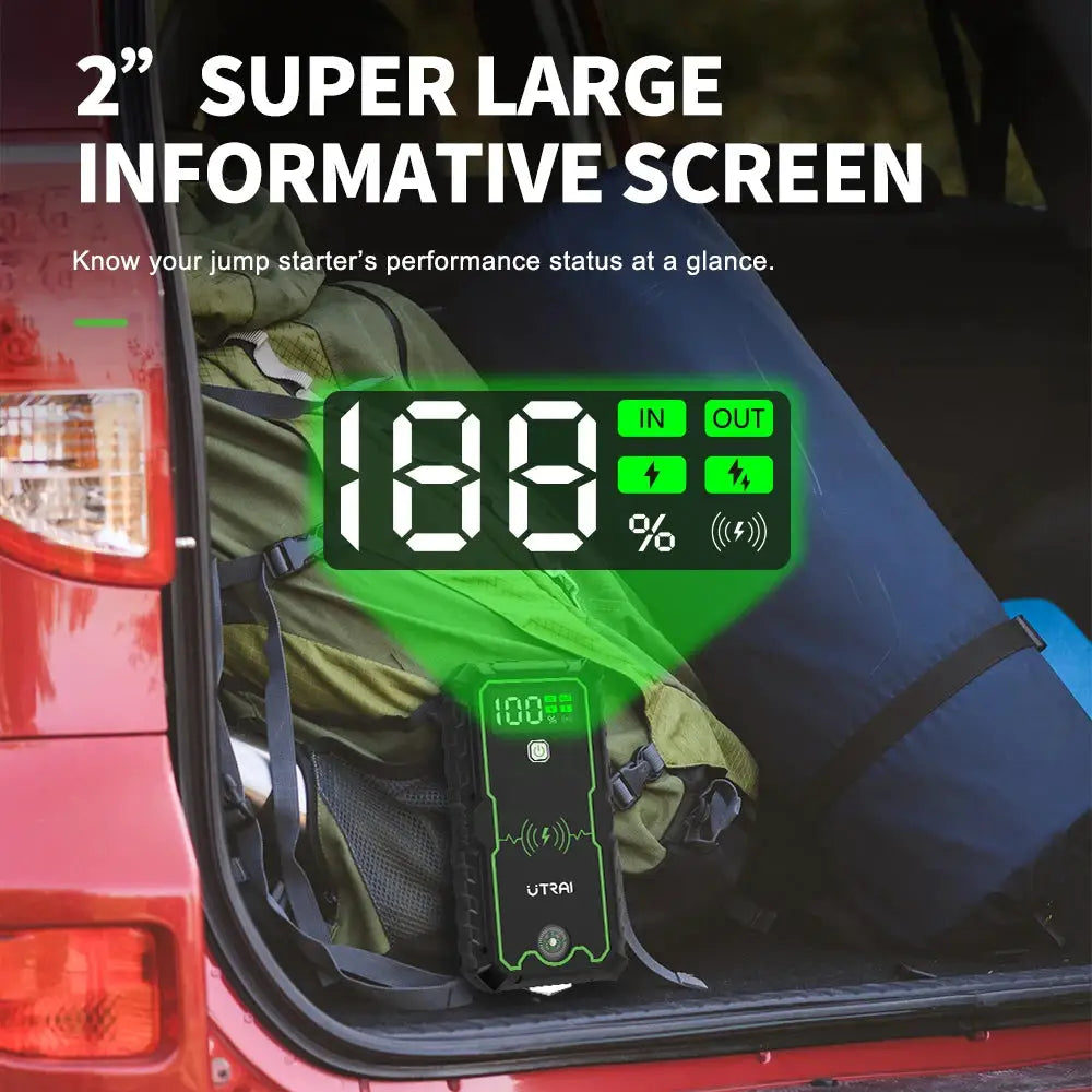 UTRAI Power Bank 4000A Jump Starter Portable Charger Car Booster 12V Auto Starting Device Emergency Car Battery Starter by Beastly Survival Outlet