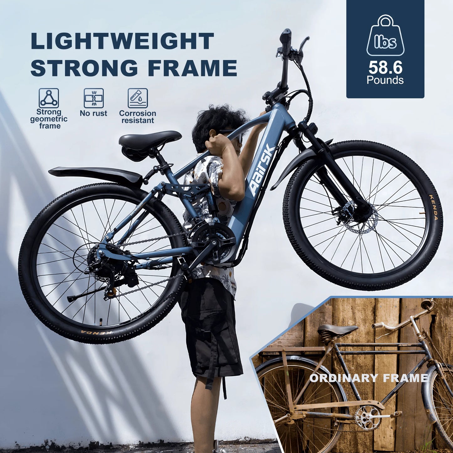 750W Adults Electric Bike 36V 468Wh 26 Or 24 Inch Tires